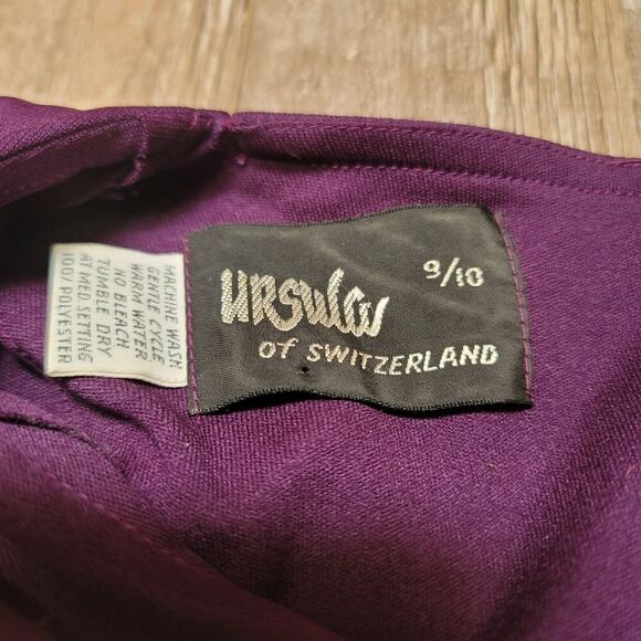 Vintage Ursula of Switzerland Womens Size 9/10 Purple Fancy Maxi Dress - Picture 8 of 8